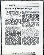 Free download Daily Telegraph review of Liola by Pirandello `Deceit in a Sicilian Village` by  Harold Atkins, July 1982  free photo or picture to be edited with GIMP online image editor